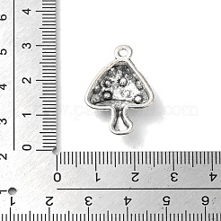 合金のチベット風チャーム  ジュエリー作りのために  キノコ  アンティークシルバー  26x18mm  穴：2mm&nbsp;BOTT-PW0001-056AS