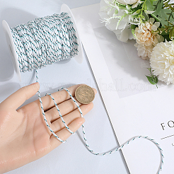 50m 1芯ポリエステル＆スパンデックスコードロープ  プラスチックスプール付き  ロープブレスレット作りに  ホワイト  2mm&nbsp;RCP-SP0001-01F