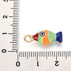 Brass and Enamel Pendants&nbsp;KK-T079-02A-G