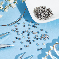 200Pcs 202 Stainless Steel Spacer Beads&nbsp;STAS-UN0056-40