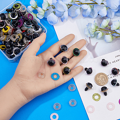 80 Sets 10 Colors Plastic Doll Craft Eyes&nbsp;DIY-DC0002-38B