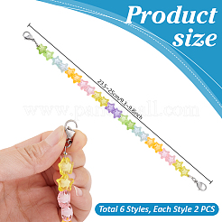 12Pcs 6 Styles Acrylic Boot Strap Chains&nbsp;HJEW-PH02167