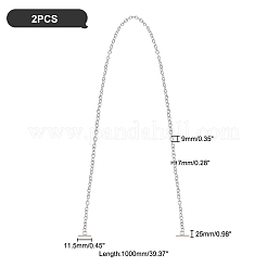 Iron Cable Chain Bag Handles&nbsp;DIY-WH0366-55P