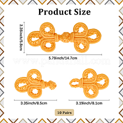 10Pcs Handmade Chinese Frog Knot Buttons Sets&nbsp;AJEW-CY0001-01C