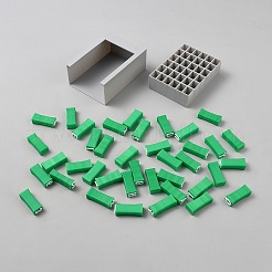粘土陶器用のアルファベット記号ABSプラスチックスタンプセット  ポリマークレイスタンプ  グリーン  a～zの文字  28x12x8.5mm  36pc&nbsp;DIY-WH0308-942A