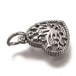 Brass Micro Pave Clear Cubic Zirconia Charms&nbsp;ZIRC-B002-62