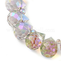 電気メッキガラスビーズセット  ティアドロップ  スミレ  10~11x8mm  穴：1mm  約93個/連  62cm&nbsp;EGLA-D030-17K