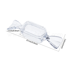 プラスチックビーズ収納ケース  キャンディ  透明  8.7x2.3x2.6cm&nbsp;CON-CA0001-001