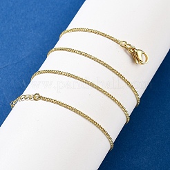Brass Curb Chain Necklaces for Women&nbsp;NJEW-D302-50G