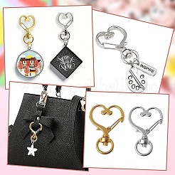 20Pcs 4 Styles Heart/Star Alloy Swivel Clasps&nbsp;FIND-YW0005-60