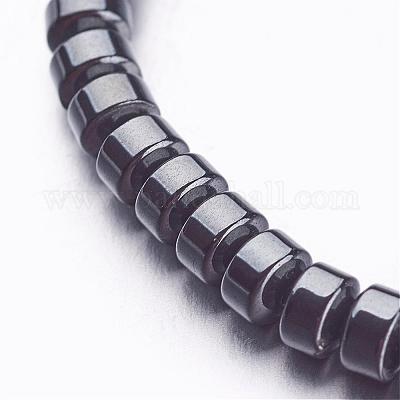Non-magnetic Synthetic Hematite Beaded Stretch Bracelets&nbsp;BJEW-F228-01-1