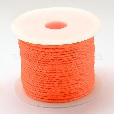 編み込みナイロン糸  ダークオレンジ  2mm  約54.68ヤード（50m）/ロール&nbsp;NWIR-R026-2.0mm-172-1