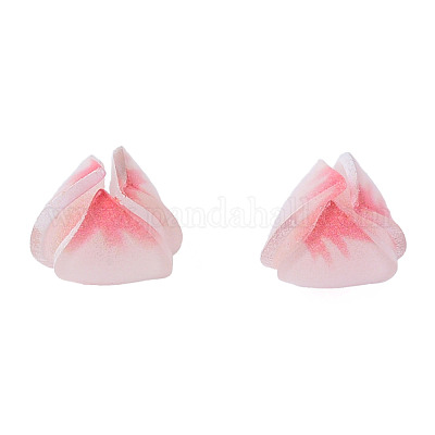 プラスチックビーズ  花  鮭色  11x10x10mm  穴：1.6mm&nbsp;KY-N015-181-1
