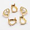 Flat Teardrop Brass Sew on Prong Settings, Claw Settings for Pointed Back Rhinestone, Open Back Settings, Golden, 25x18x0.4mm, Fit for 18x25mm cabochons