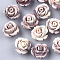 Synthetic Coral Beads, Dyed, Flower, Rosy Brown, 10x10.5x8mm, Hole: 1mm