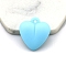 Plastic Pendants, Heart, Deep Sky Blue, 35x32mm