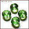 K9 Glass, Imitation Austrian Crystal Beads, Grade AAA, Faceted, Rondelle, Light Green, 6x4mm, Hole: 0.7~0.9mm