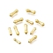 Brass Beads, Rack Plating, Long-Lasting Plated, Lead Free & Cadmium Free, Fluted Tube, Golden, 9x3mm, Hole: 1mm