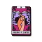 Acrylic Pendants, Rectangle with Tarot Pattern, Camellia, 41x26x2.5mm, Hole: 1.8mm