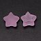 Frosted Resin Cabochons, Star, Plum, 18x19x12mm