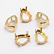 Flat Teardrop Brass Sew on Prong Settings&nbsp;KK-N0084-A02-18x25G-1