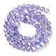 Transparent Electroplate Glass Beads Strands&nbsp;EGLA-F160-01B-2
