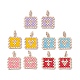 2Pcs Handmade MIYUKI Round Rocailles Seed Loom Pattern&nbsp;PALLOY-MZ00186-1