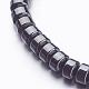 Non-magnetic Synthetic Hematite Beaded Stretch Bracelets&nbsp;BJEW-F228-01-2