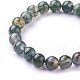 Natural Moss Agate Beads Stretch Bracelets&nbsp;BJEW-F380-01-B15-4