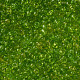 ガラスシードビーズ  トランスペアレント  ラウンド  緑黄  8/0  3mm  穴：1mm  約666粒/30g&nbsp;X2-SEED-A004-3mm-4-2