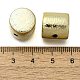 UVメッキ CCB プラスチックビーズ  テクスチャー  コラム  シャンパンゴールド  13.5x14mm  穴：2mm&nbsp;CCB-D008-07G-3