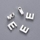 真鍮製チャーム  文字L  文字.e  5x4.5x2mm  穴：1mm&nbsp;LS-KK-P081-E-S-1
