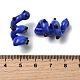 手作りのランプワークエナメルビーズ  ヘビ  バンピー  藤紫色  27.5~31.5x15~20x14~16mm  穴：5~6mm&nbsp;LAMP-K039-35F-3