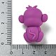 シリコンビーズ  サル  暗紫色  32.5x26x15.5mm  穴：2mm&nbsp;SIL-Q027-03D-3