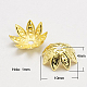 アイアン製ビーズキャップ  ゴールドカラー  10x4mm&nbsp;IFIN-D030-10x4mm-G-1