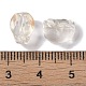 ペイントガラスビーズを焼く  スカル  淡黄色  10x8x7.5mm  穴：1mm&nbsp;GLAA-S202-17K-3