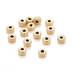 Eco-Friendly Brass Spacers Beads, Long-Lasting Plated, Lead Free & Cadmium Free, Flat Donut, Golden, 4x2.5mm, Hole: 1.2mm