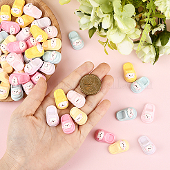 48Pcs 6 Colors Opaque Resin Cabochons&nbsp;FIND-SC0020-82