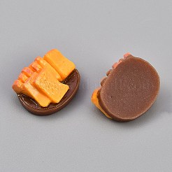 不透明樹脂ペンダント  模造食品  スライストースト  17.5x21.5x11mm&nbsp;RESI-CJC0012-28D