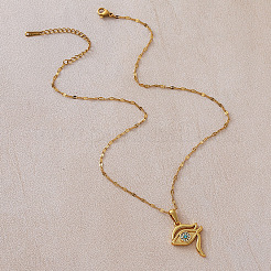 Vintage 304 Stainless Steel Glass Eye of Ra Pendant Necklaces for Women&nbsp;EQ3909