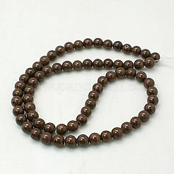 Natural Mashan Jade Round Beads Strands&nbsp;G-D263-4mm-XS14