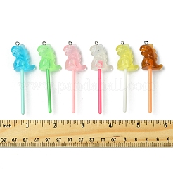 10Pcs Luminous Translucent Resin Big Pendants&nbsp;FIND-FS0002-91E