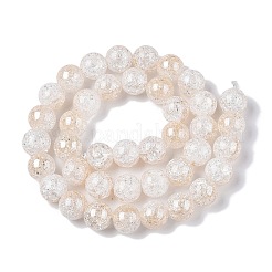 Electroplated Crackle Glass Beads Strands&nbsp;X-EGLA-N014-10mm-02