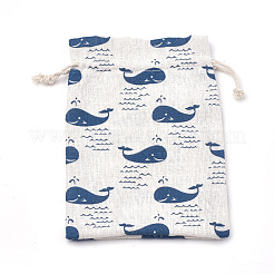 Polycotton(Polyester Cotton) Packing Pouches Drawstring Bags&nbsp;ABAG-S003-02-M
