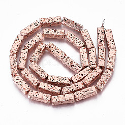 Electroplated Natural Lava Rock Beads Strands&nbsp;G-T114-63RG