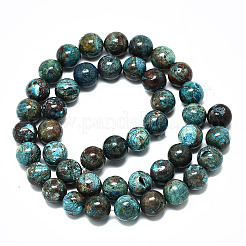 Natural Chrysocolla Beads Strands&nbsp;G-R485-10-8mm