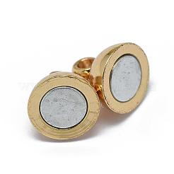 Rack Plating Brass Magnetic Clasps with Loops&nbsp;KK-F801-02A-G