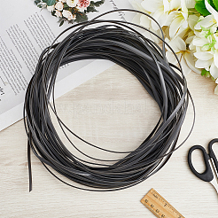 30mのプラスチック製模造杖ワイヤーコード  フラット  濃いグレー  5mm  約32.81ヤード（30m）/セット&nbsp;OCOR-GF0005-40A