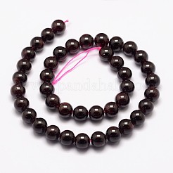 天然石ガーネットビーズ連売り  ラウンド  10mm  穴：1mm  約41個/連  39cm&nbsp;X-G-P217-33-10mm