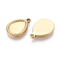 304 Stainless Steel Pendant Cabochon Settings&nbsp;STAS-T067-67G